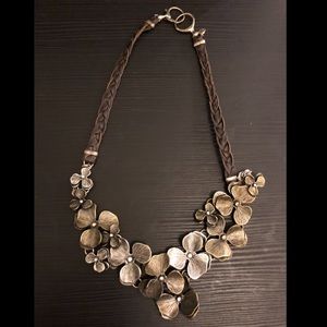 Fossil flower necklace